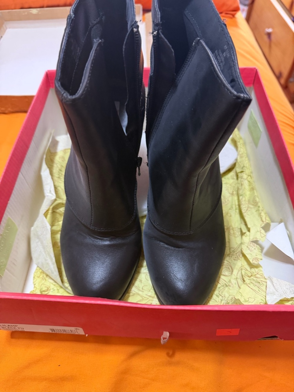 Women's Black Mid-Calf Leather Boots
